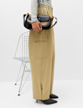 Pure Cotton Cargo Barrel Leg Trousers