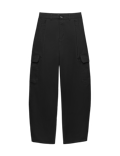 Pure Cotton Cargo Barrel Leg Trousers