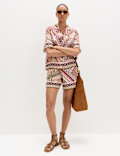 Printed High Waisted Shorts