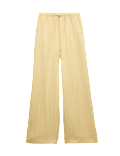 Lyocell Rich Drawstring Wide Leg Trousers