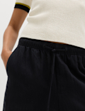 Lyocell Rich Drawstring Wide Leg Trousers