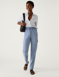 Linen Rich Tapered Trousers