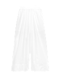 Pure Cotton Cropped Palazzo Trousers