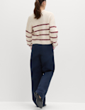 Pure Cotton Belted Straight Leg Trousers