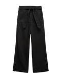 Pure Cotton Belted Straight Leg Trousers