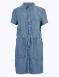 Pure Tencel™ Denim Short Sleeve Playsuit