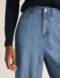 Tencel™ Denim High Waisted  Wide Leg Jean