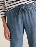 Tencel™ Denim High Waisted Tapered Jogger