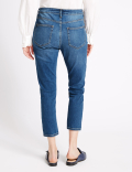 Mid Rise Cropped Super Skinny Leg Jeans