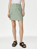 Cotton Rich Mini Utility Skirt