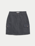 Cotton Rich Mini Utility Skirt