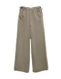 Linen Rich Tie Side Wide Leg Trousers