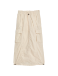 Pure Cotton Maxi Utility Skirt