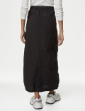 Pure Cotton Maxi Utility Skirt