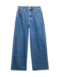 High Waisted Wide Leg Cropped Jeans