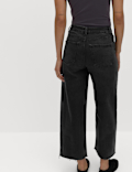 High Waisted Wide Leg Cropped Jeans