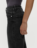 High Waisted Wide Leg Cropped Jeans