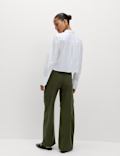 Cotton Rich Cargo Wide Leg Trousers