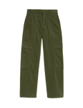 Cotton Rich Cargo Wide Leg Trousers
