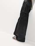 Cotton Rich Cargo Wide Leg Trousers