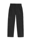 Cotton Rich Cargo Wide Leg Trousers