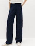 Lyocell Rich Cargo Wide Leg Trousers