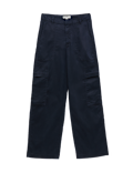 Lyocell Rich Cargo Wide Leg Trousers