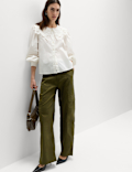 Lyocell Rich Cargo Wide Leg Trousers