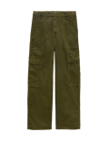 Lyocell Rich Cargo Wide Leg Trousers