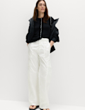 Lyocell Rich Cargo Wide Leg Trousers