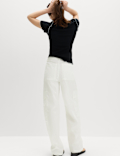Lyocell Rich Cargo Wide Leg Trousers