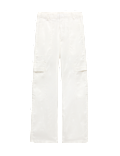 Lyocell Rich Cargo Wide Leg Trousers
