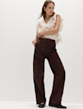 Lyocell Rich Cargo Wide Leg Trousers