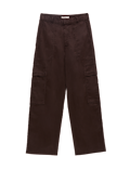 Lyocell Rich Cargo Wide Leg Trousers