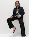 Lyocell Rich Cargo Wide Leg Trousers