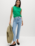 High Waisted Kickflare Cropped Jeans