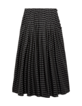 Cotton Rich Checked Button Detail Maxi Skirt