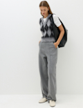 Pure Cotton Pintuck Barrel Leg Joggers