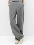 Pure Cotton Pintuck Barrel Leg Joggers
