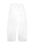 Pure Cotton Drawstring Barrel Leg Ankle Grazer Trousers