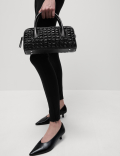 Ponte High Waisted Ankle Grazer Leggings