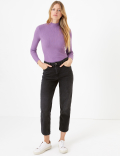 High Waist Ankle Grazer Jeans
