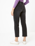 High Waist Ankle Grazer Jeans
