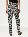 Jersey Drawstring Tapered Trousers