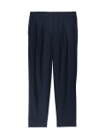 Pure Cotton Pull On Straight Leg Trousers