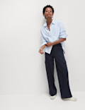 Ponte Utility Wide Leg Trousers