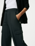 Ponte Utility Wide Leg Trousers