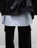 Ponte Utility Wide Leg Trousers