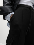 Ponte Utility Wide Leg Trousers