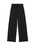 Ponte Utility Wide Leg Trousers